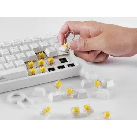 Mars Gaming MK Mini Pro Teclado Mecánico Gaming Switch Amarillo Blanco